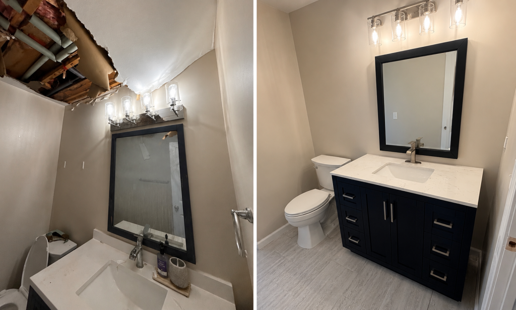 Bathroom Remodel Blog: From Water Damage to a Beautiful Finished Space